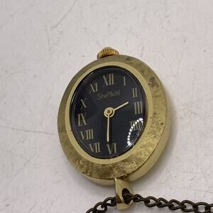 Sheffield Vintage Swiss Womens Pendant Watch On A Necklace Works Running Mechani